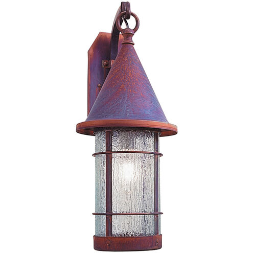 Valencia 1 Light 23.5 inch Verdigris Patina Outdoor Wall Mount in Clear Seedy