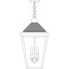 Lancaster 2 Light 12 inch Satin Black with Raw Copper Accents Outdoor Pendant in Clear Seedy