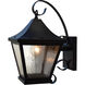 Nantes 1 Light 15.5 inch Rustic Brown Outdoor Wall Mount in Clear Seedy