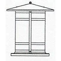 Berkeley 1 Light 19 inch Rustic Brown Column Mount in Clear Seedy