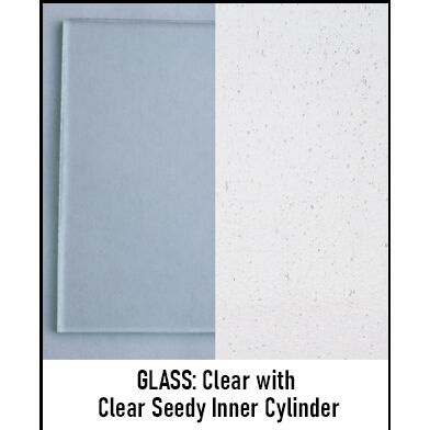 Brighton 1 Light 17 inch Antique Brass Column Mount in Clear with Clear Seedy Inner Cylinder