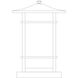 Katsura 1 Light 13 inch Antique Brass Column Mount in Off White