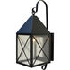 Nottingham 1 Light 25 inch Satin Black Outdoor Wall Mount in Clear Seedy
