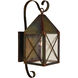Nottingham 1 Light 18.25 inch Pewter Outdoor Wall Mount in Gold White Iridescent