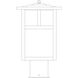 Mission 1 Light 10 inch Satin Black Post Mount in Clear Seedy, T-Bar Overlay