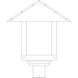 Timber Ridge 1 Light 15 inch Pewter Post Mount in Frosted, Palm Tree Filigree