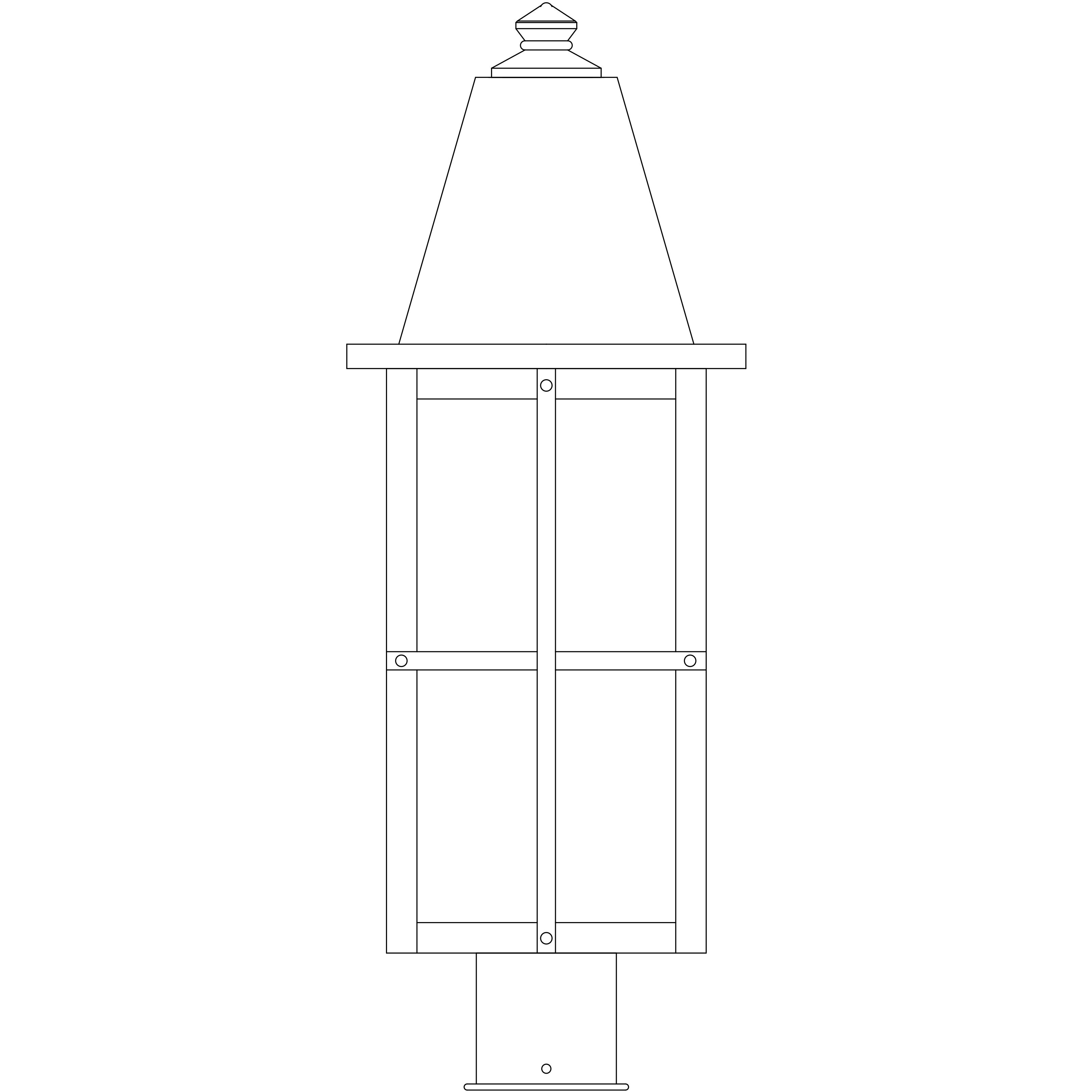 Hartford 1 Light 20.25 inch Rustic Brown Post Mount in White Opalescent