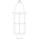 Hartford 1 Light 20.25 inch Rustic Brown Post Mount in White Opalescent