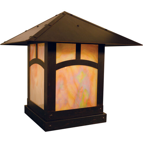 Evergreen 1 Light 16.25 inch Antique Brass Column Mount in Cream, T-Bar Overlay