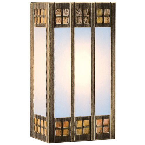 Glasgow 1 Light 6.5 inch Raw Copper ADA Wall Mount Wall Light in Gold White Iridescent