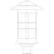 Newport 1 Light 22.5 inch Satin Black Post Mount in Almond Mica