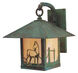 Timber Ridge 1 Light 15 inch Verdigris Patina Outdoor Wall Mount in Almond Mica