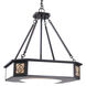 Saint Clair 4 Light 21.5 inch Bronze Pendant Ceiling Light in Gold White Iridescent and White Opalescent