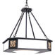 Saint Clair 4 Light 21.5 inch Antique Brass Pendant Ceiling Light in Gold White Iridescent
