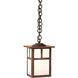 Mission 1 Light 6 inch Satin Black Pendant Ceiling Light in Gold White Iridescent, T-Bar Overlay, T-Bar Overlay