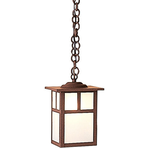 Mission 1 Light 6 inch Satin Black Pendant Ceiling Light in Gold White Iridescent, T-Bar Overlay, T-Bar Overlay