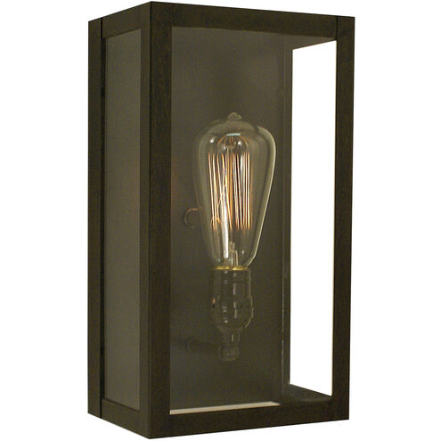 Vintage 1 Light 5.13 inch Rustic Brown Wall Mount Wall Light in White Opalescent
