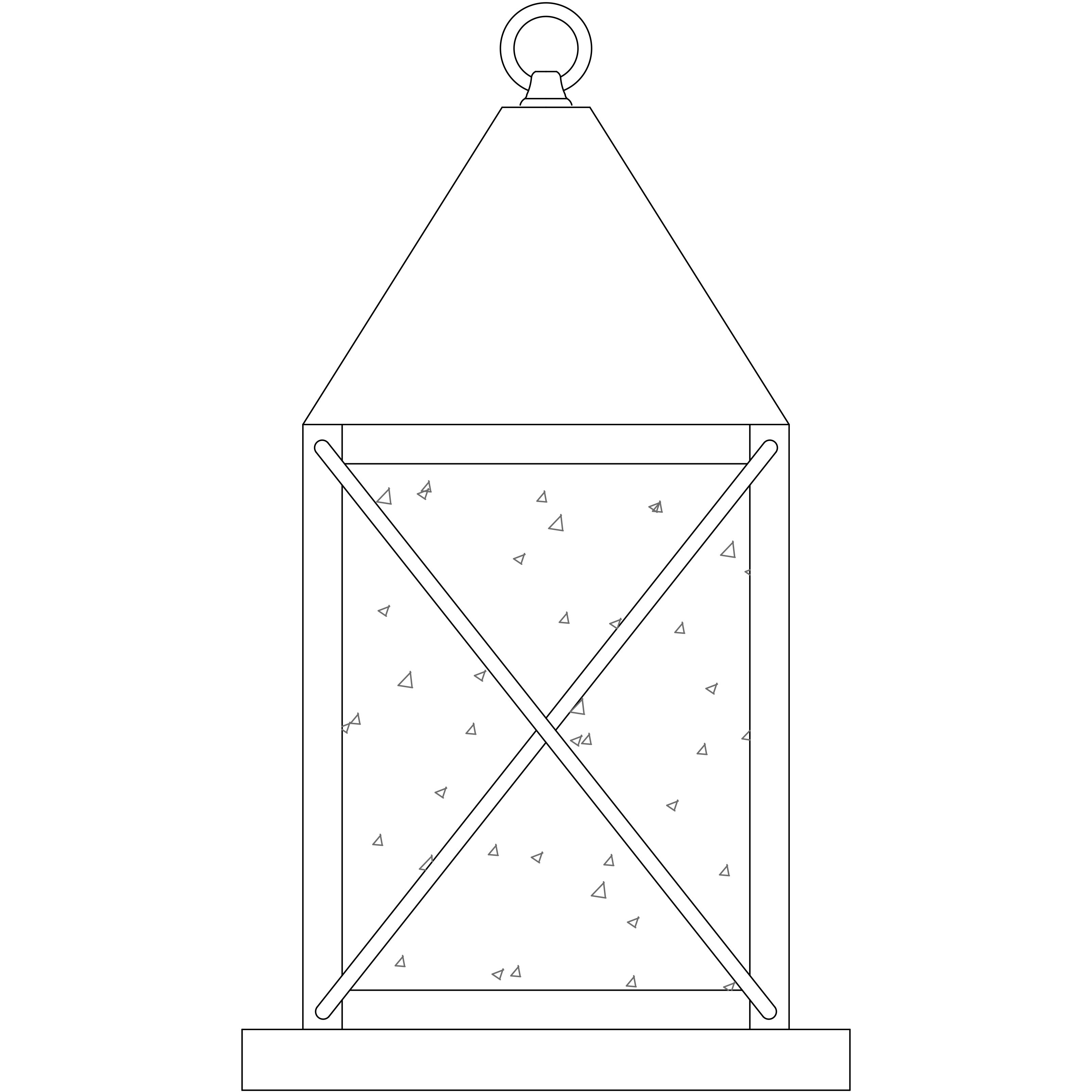 Nottingham 1 Light 18 inch Mission Brown Column Mount in Clear