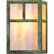 Mission 1 Light 7 inch Raw Copper Wall Mount Wall Light in Amber Mica