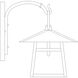 Carmel 1 Light 10.38 inch Verdigris Patina Outdoor Wall Mount in Gold White Iridescent, Bungalow Overlay