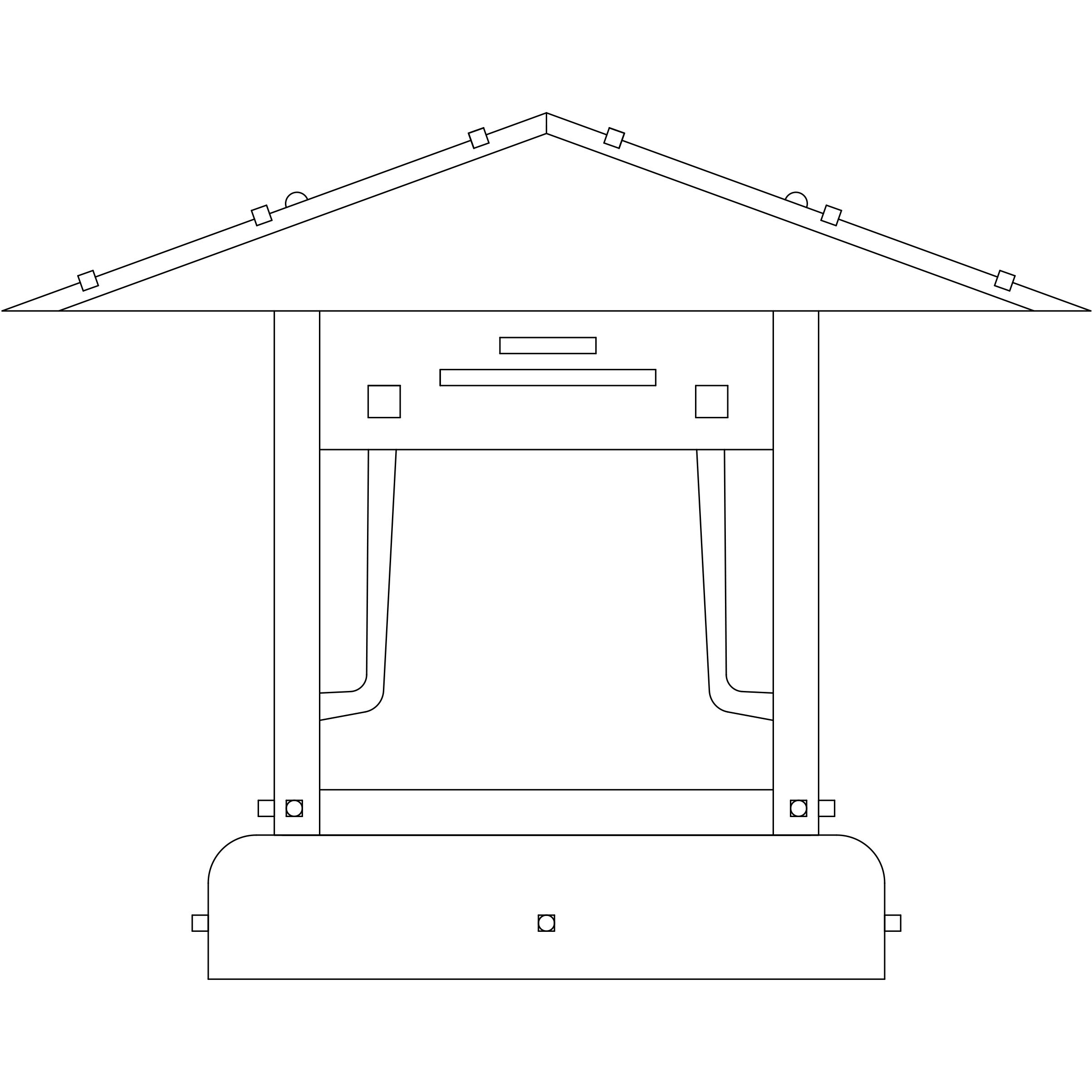 Pagoda 1 Light 9.5 inch Rustic Brown Column Mount in Green-Red-Gold White Iridescent