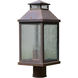 Canterbury 3 Light 22 inch Antique Brass Post Mount in Cream