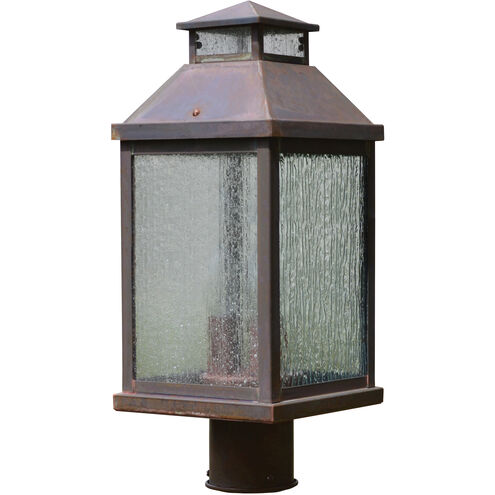 Canterbury 3 Light 22 inch Antique Brass Post Mount in Cream