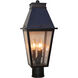 Croydon 3 Light 16.5 inch Bronze Post Mount in Clear