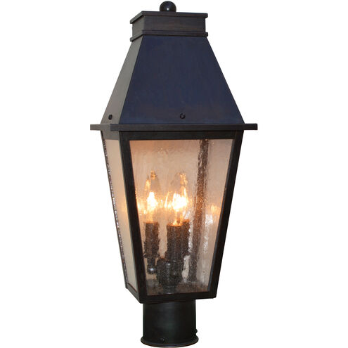 Croydon 3 Light 16.5 inch Bronze Post Mount in Clear
