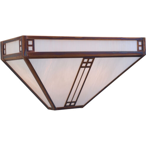 Prairie 2 Light 15 inch Verdigris Patina Wall Mount Wall Light in Off White