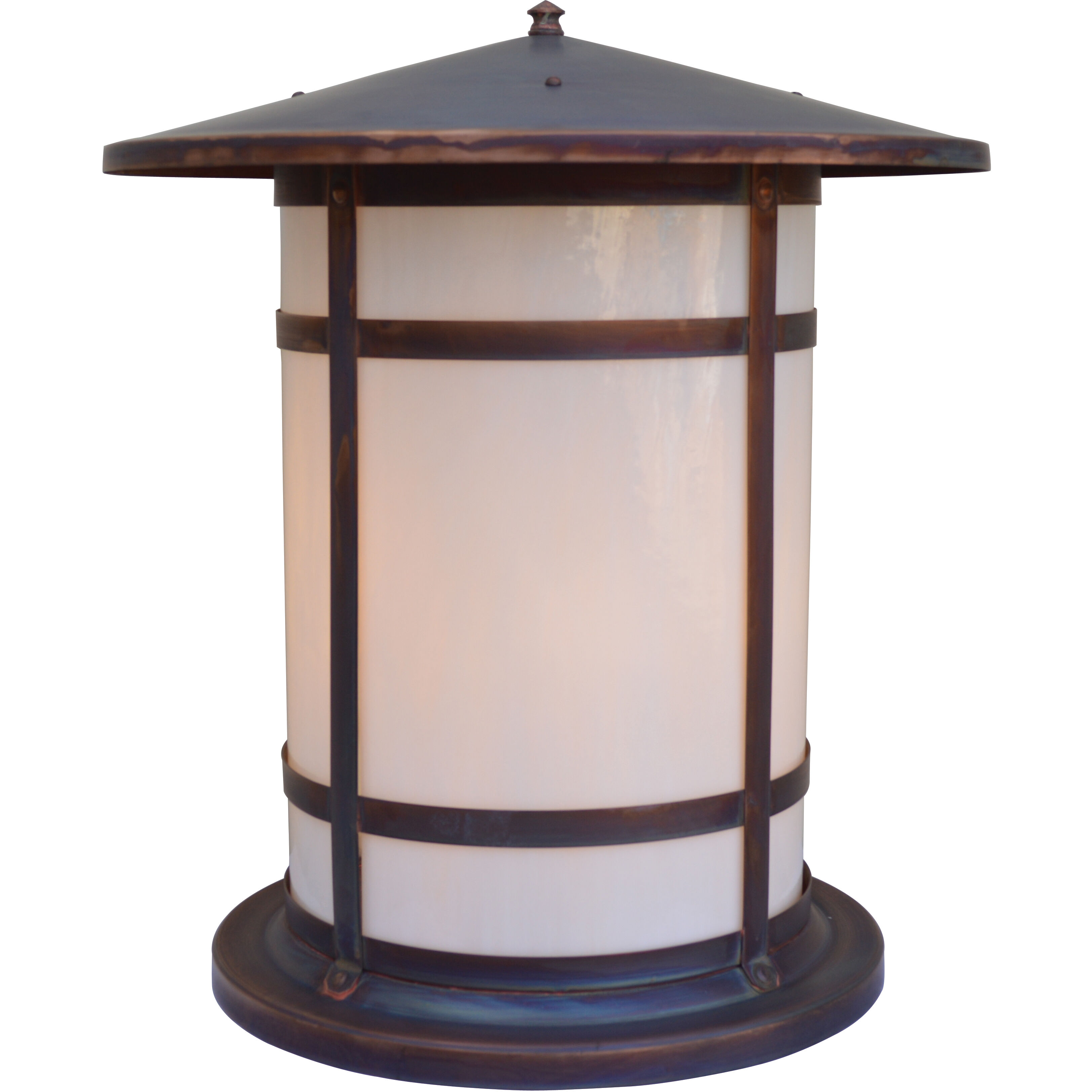 Berkeley 1 Light 19 inch Rustic Brown Column Mount in Clear Seedy