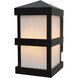 Barcelona 1 Light 11 inch Mission Brown Outdoor Wall Lantern in Aerolite