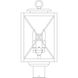 Exeter 2 Light 15.5 inch Satin Black Post Mount in Clear Seedy