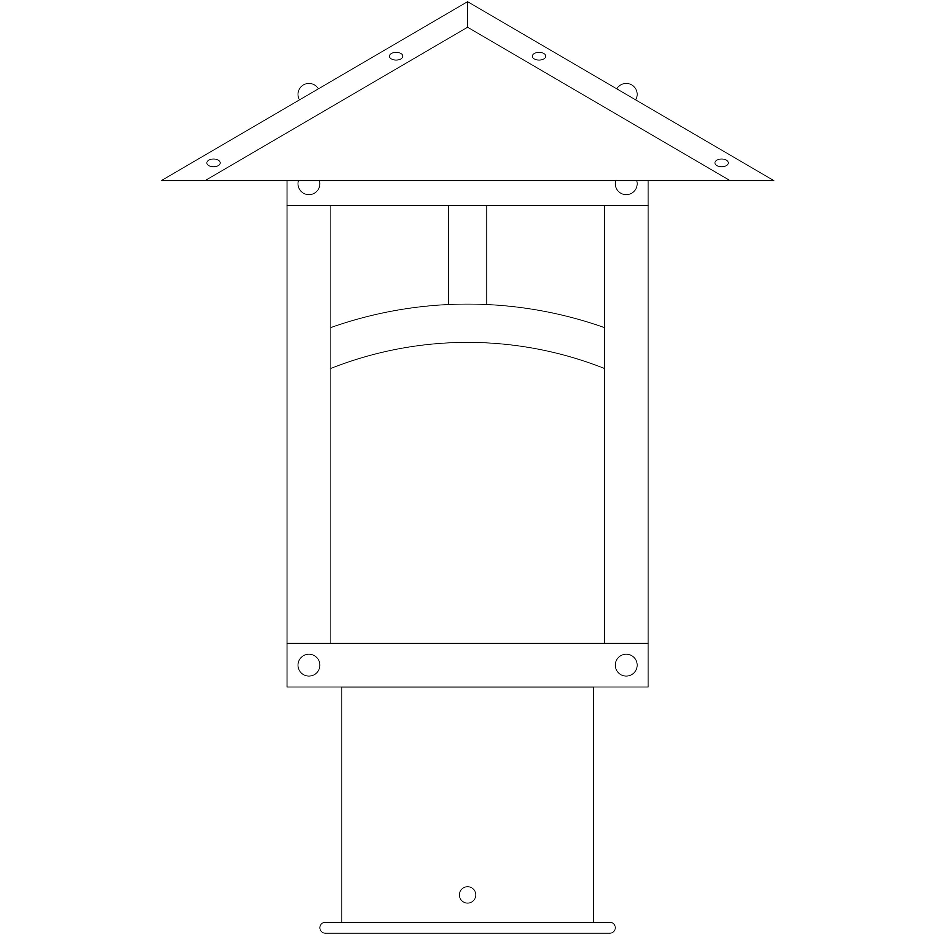 Evergreen 1 Light 7.75 inch Antique Brass Post Mount in Cream, Classic Arch Overlay