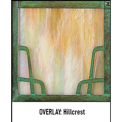 Carmel 1 Light 7.5 inch Bronze Column Mount in Frosted, Hillcrest Overlay