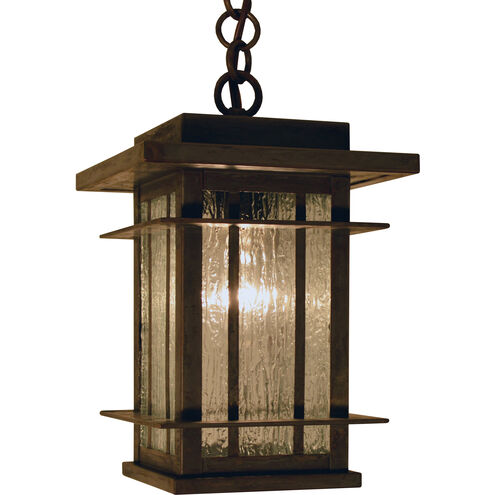 Oak Park 1 Light 8.5 inch Antique Copper Pendant Ceiling Light in Gold White Iridescent