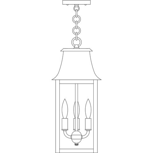Orpington 2 Light 8.6 inch Mission Brown Pendant Ceiling Light in Clear
