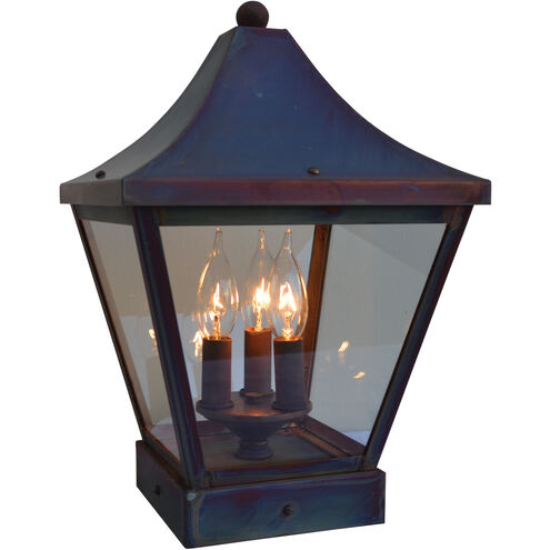 Nantes 3 Light 15.5 inch Bronze Column Mount in Rain Mist