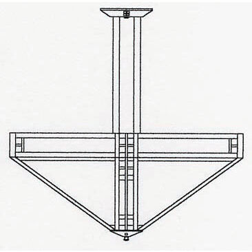 Prairie 8 Light 36 inch Satin Black Pendant Ceiling Light in Tan