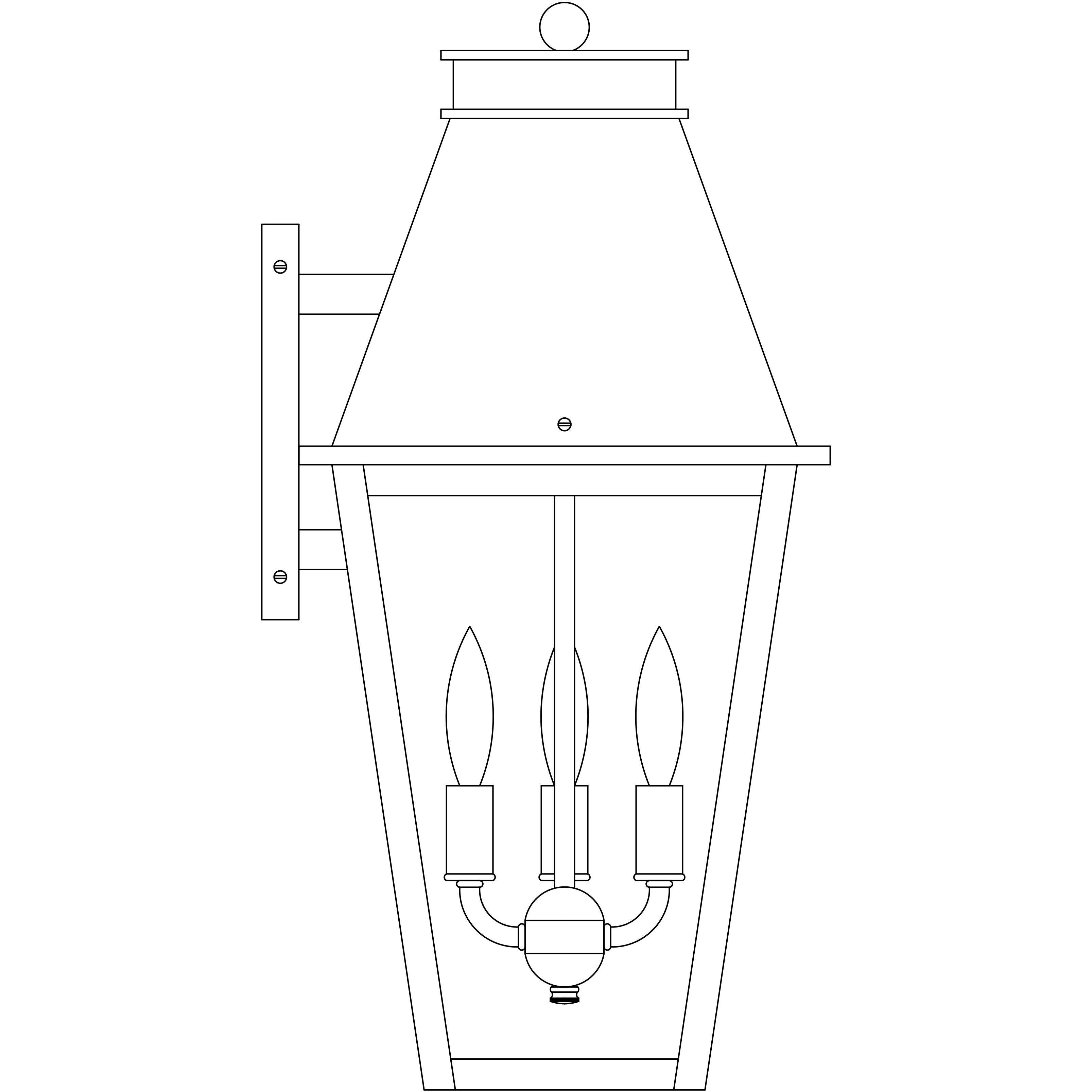 Croydon 3 Light 20.5 inch Pewter Outdoor Wall Mount in Clear Seedy