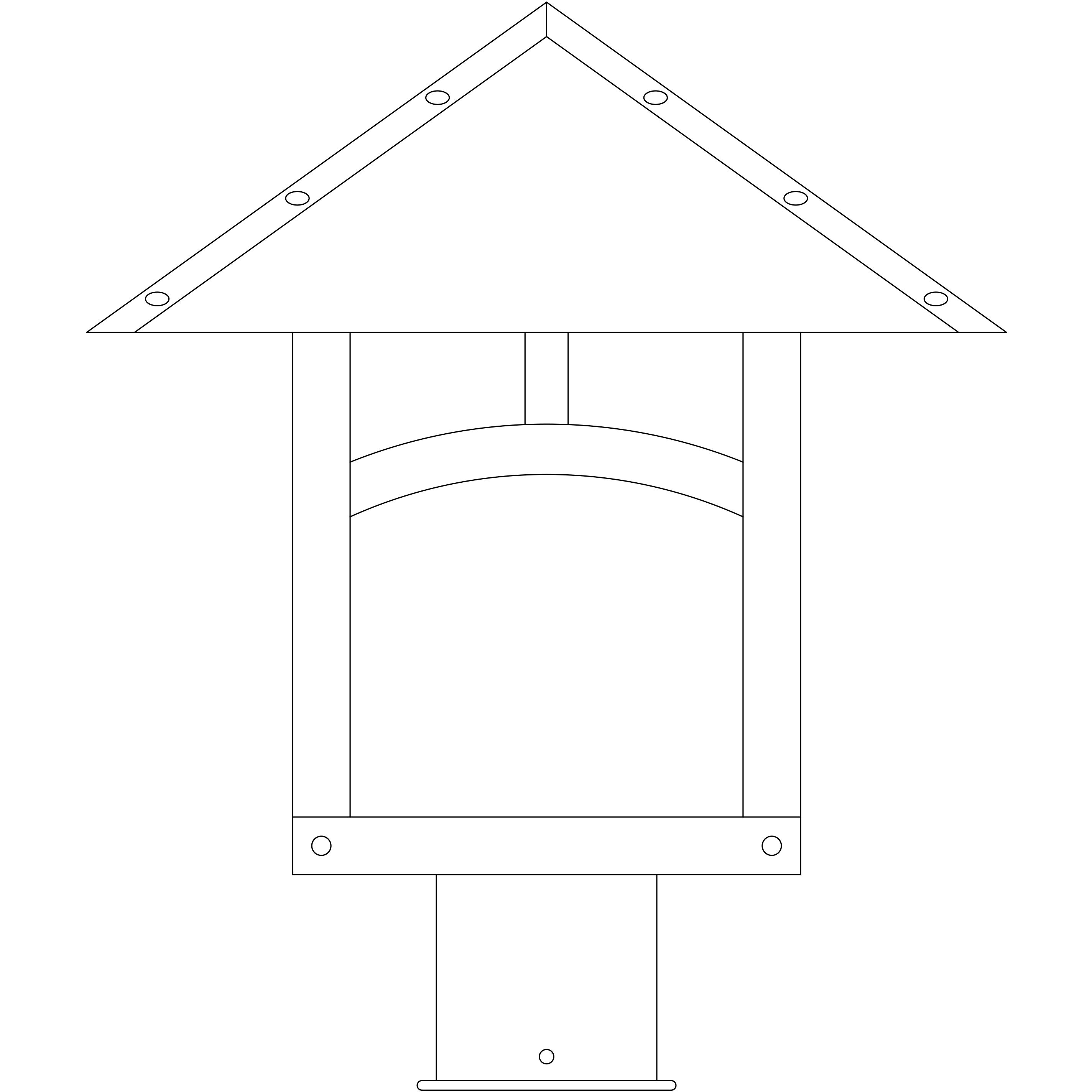 Evergreen 1 Light 12 inch Verdigris Patina Post Mount in Rain Mist, Empty
