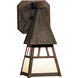 Dartmouth 1 Light 11.25 inch Rustic Brown Outdoor Wall Mount in Off White