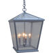 Devonshire 4 Light 12.5 inch Verdigris Patina Outdoor Pendant in White Opalescent