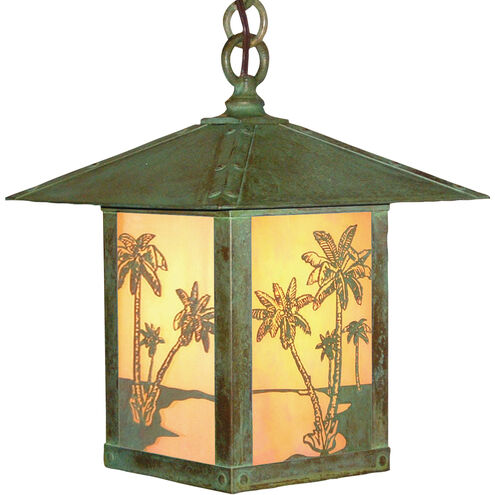 Timber Ridge 1 Light 16 inch Satin Black Pendant Ceiling Light in White Opalescent, Deer Filigree