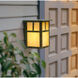 Mission 1 Light 7.25 inch Satin Black Outdoor Wall Mount in White Opalescent, Empty