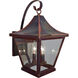 Nantes 3 Light 19 inch Mission Brown Outdoor Wall Mount in Clear Seedy