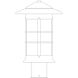 Newport 1 Light 15.12 inch Satin Black Post Mount in Rain Mist