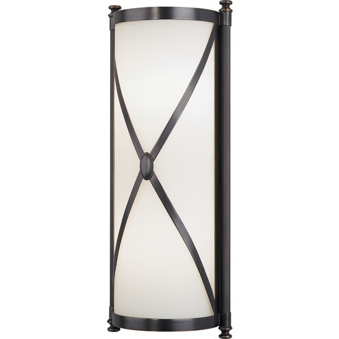 Chase 2 Light 6.5 inch Deep Patina Bronze Wall Sconce Wall Light