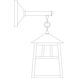Raymond 1 Light 19 inch Verdigris Patina Outdoor Wall Mount in Off White