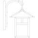 Evergreen 1 Light 10.5 inch Satin Black Outdoor Wall Mount in Cream, Empty